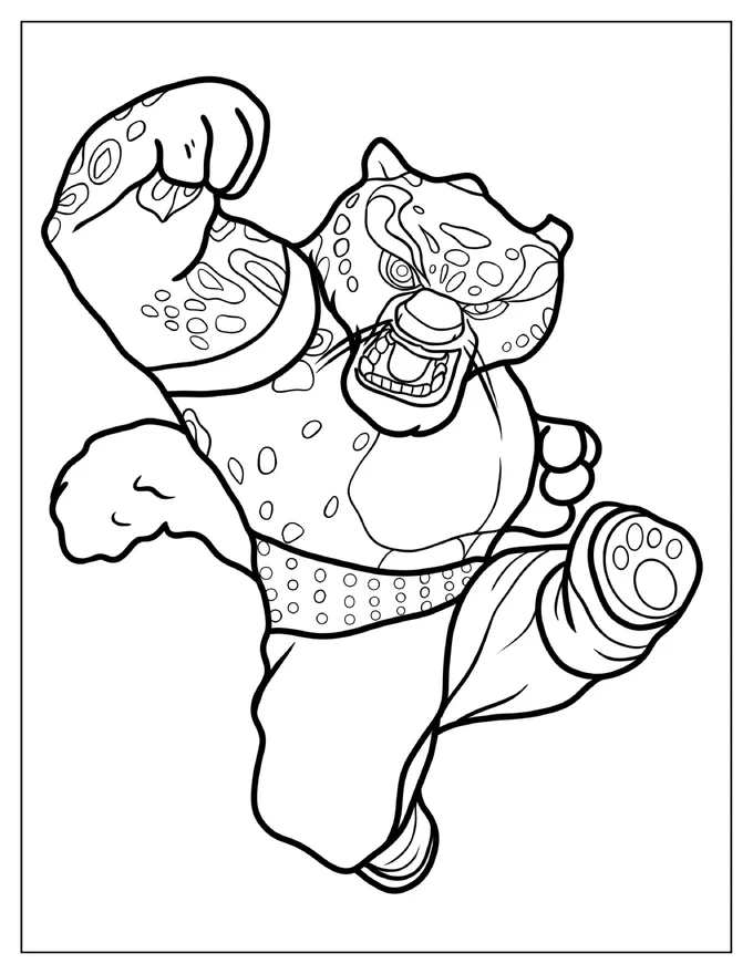 Easy Tai Lung Coloring Page