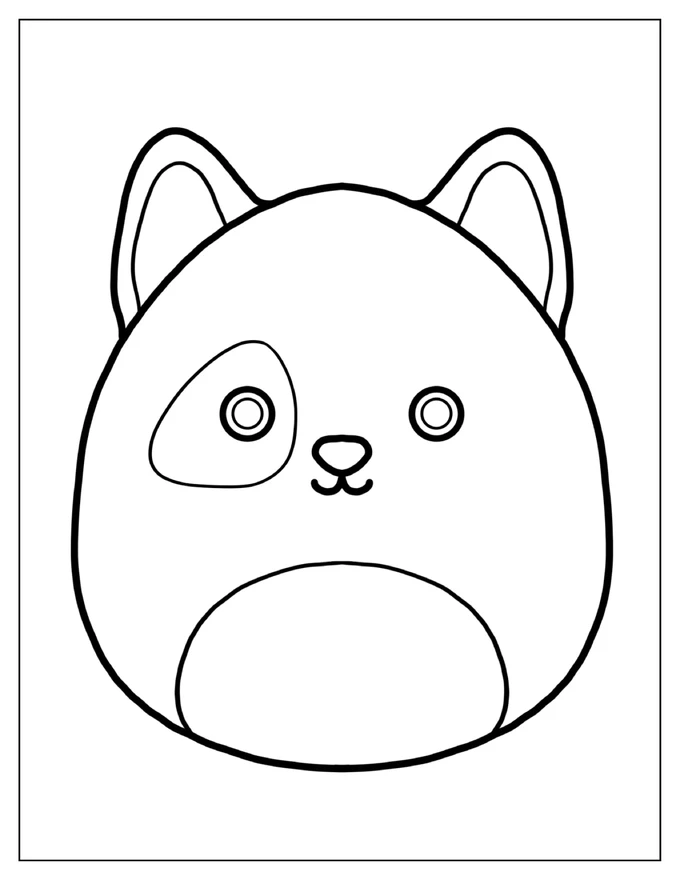 Molinda The Bull Terrier Squishmallow Coloring Page For Preschoolers