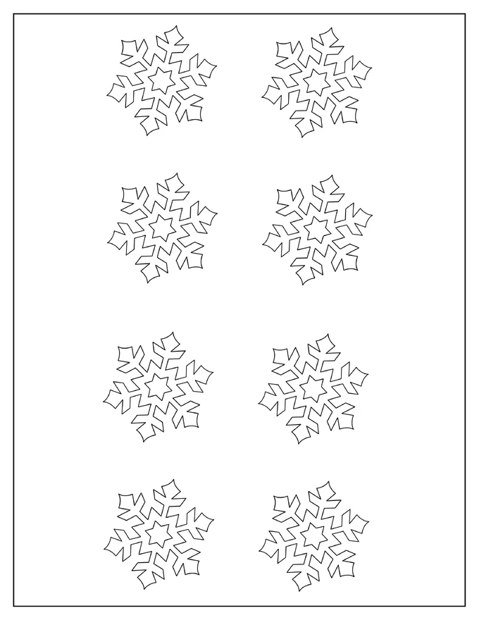 Small Simple Snowflake Template