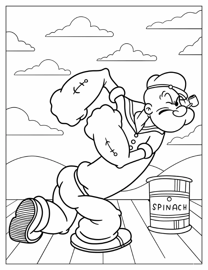 Popeye The Sailor Man Coloring Sheet