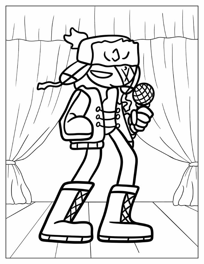 Friday Night Funkin Ruv Coloring Page