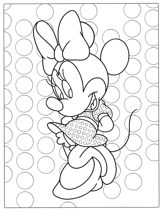 Minnie Mouse Coloring Sheet