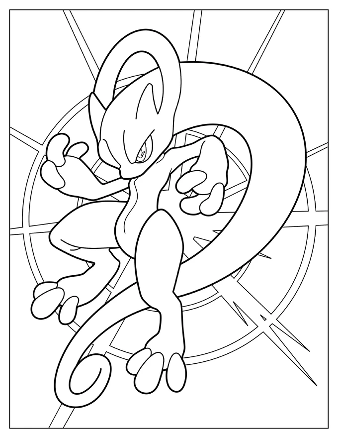 Mega Mewtwo Y Coloring Page