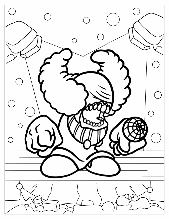 Friday Night Funkin Tricky The Clown Coloring Sheet For Kids