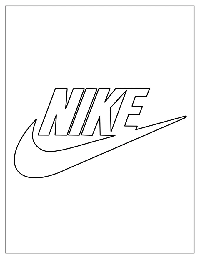 Nike Logo Coloring Sheet