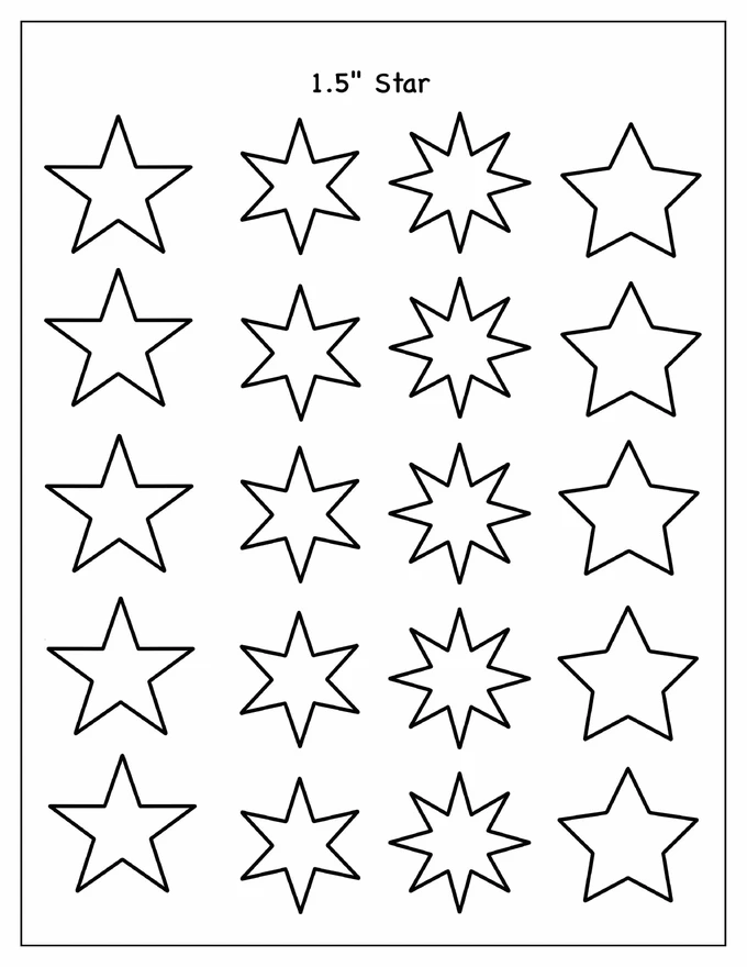 1.5-Inch Star Template