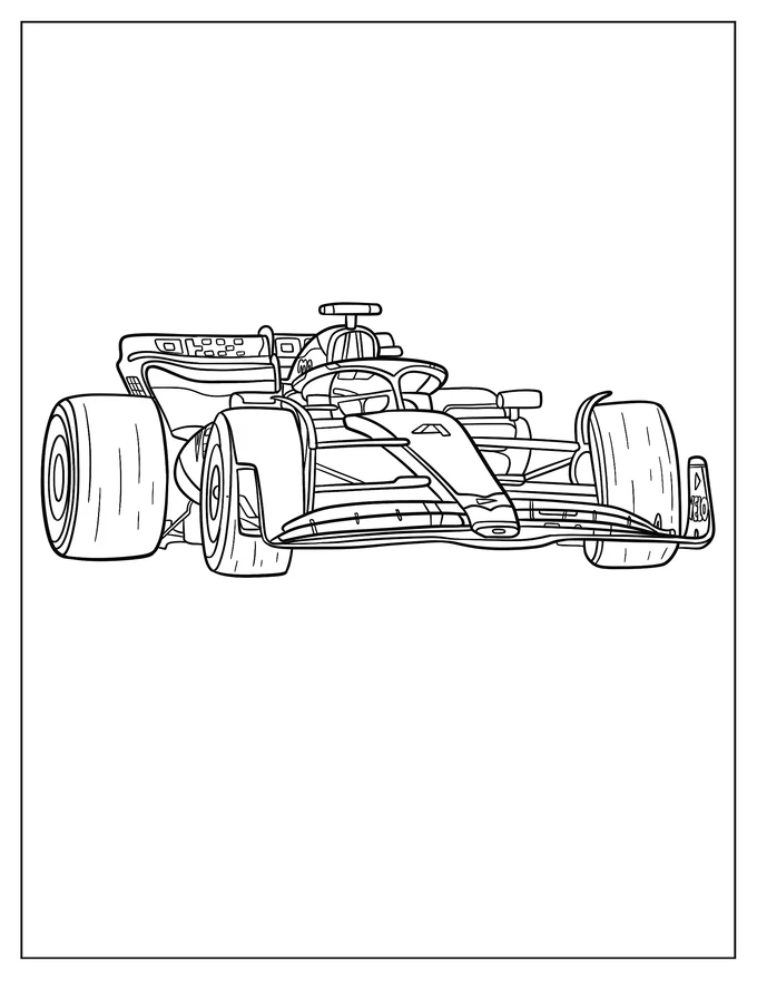 McLaren MCL60 Race Car Coloring Page