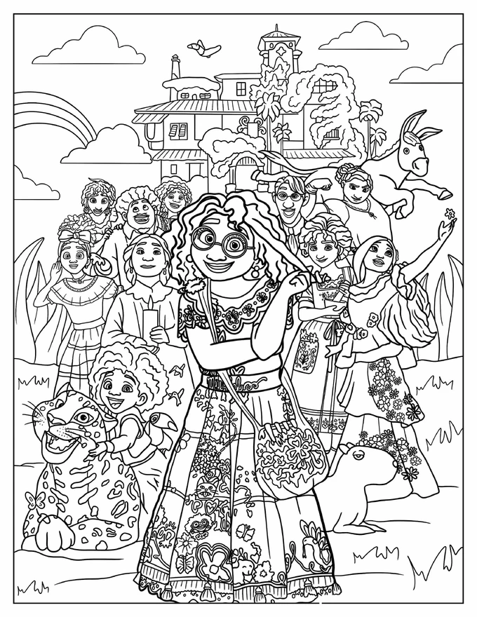 Encanto Madrigal Family Coloring Page