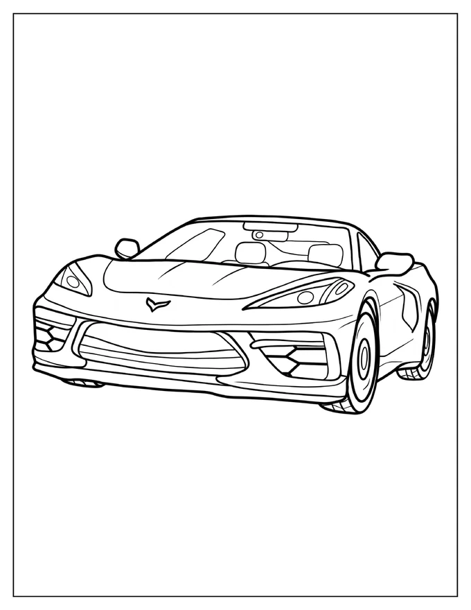 Chevrolet Corvette ZR1 Coloring Sheet