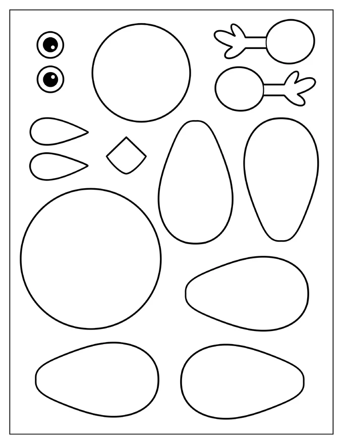 Build Your Own Turkey Template For Preschoolers