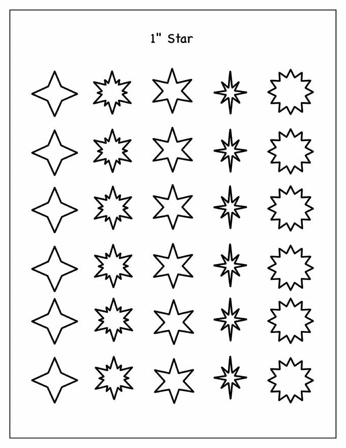 1-Inch Star Template