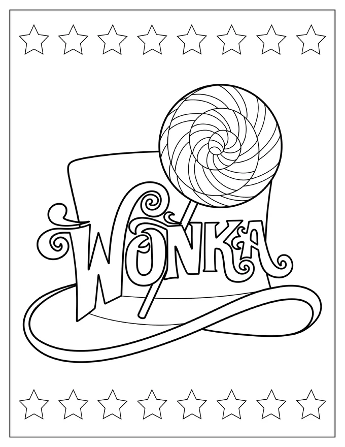 Willy Wonka Logo Coloring Page For Preschoolers