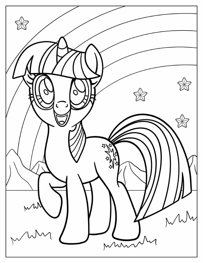 Smiling Twilight Sparkle from My Little Pony To Color