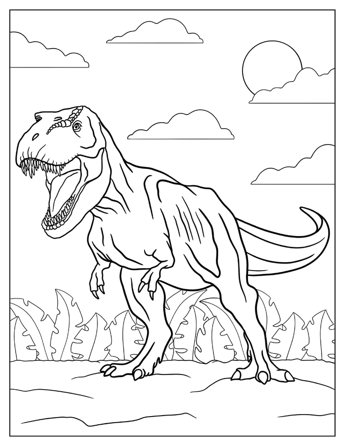 T-Rex From Jurassic Park To Color