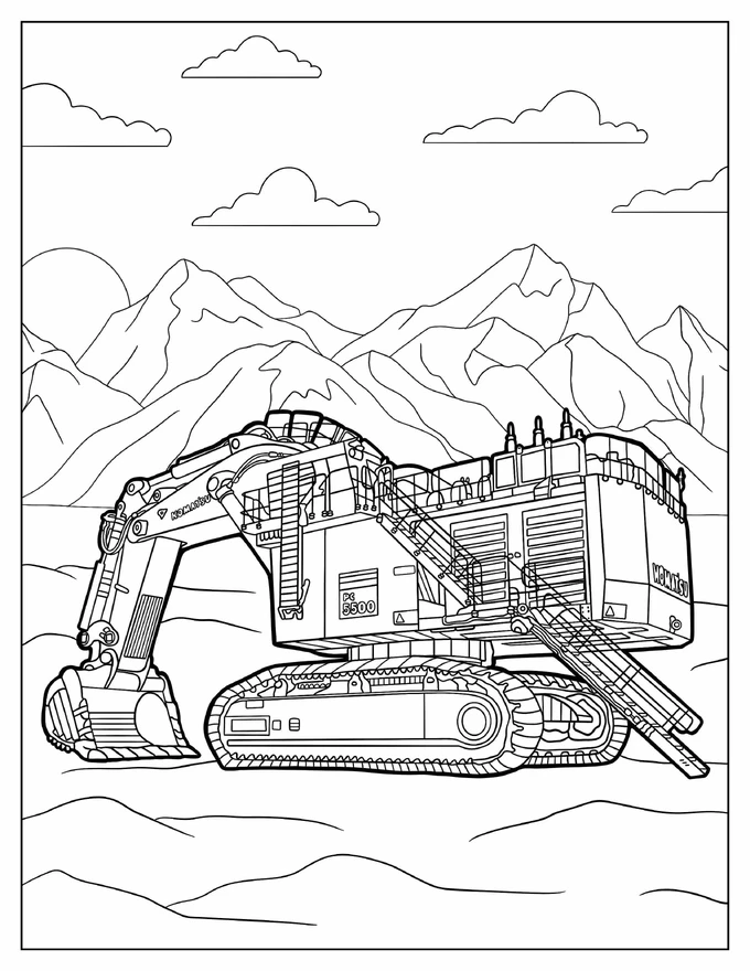 Komatsu Mining Excavator To Color