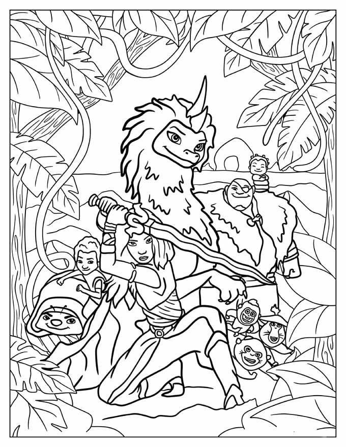 Raya And The Last Dragon Poster Coloring Page