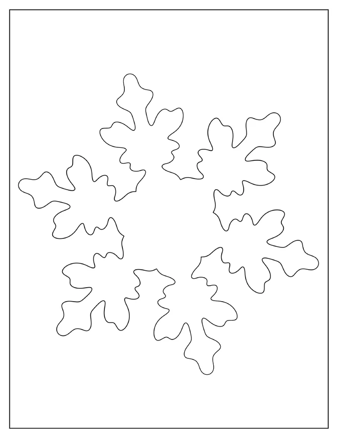 Full Page Elegant Snowflake Template