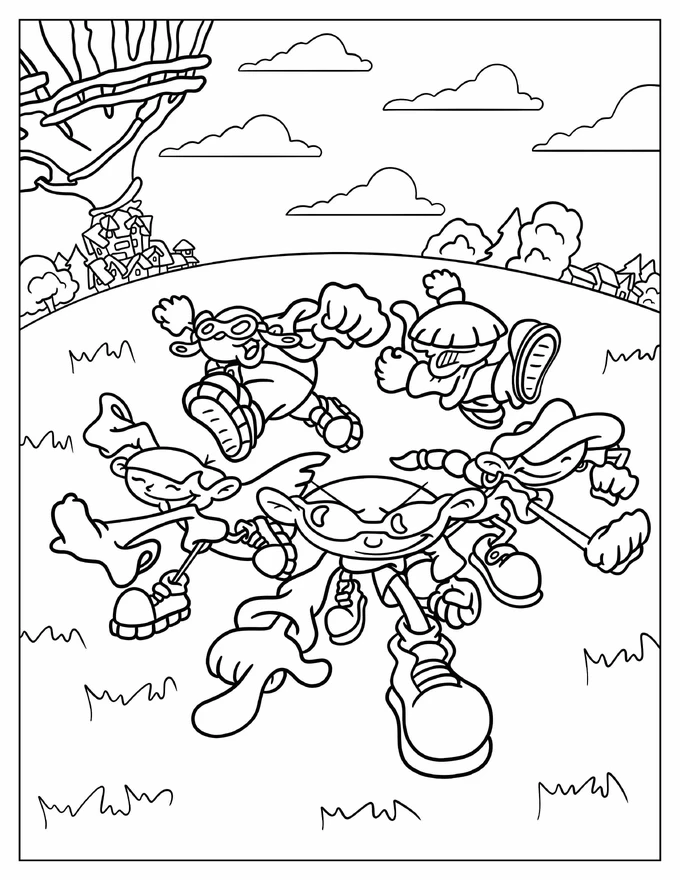 Codename: Kids Next Door Cartoon Network Coloring Sheet