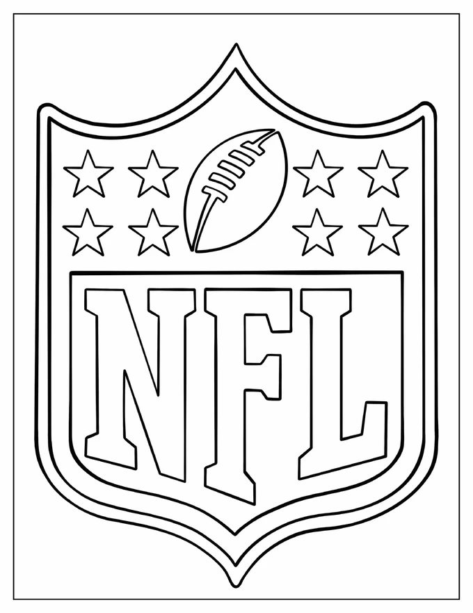 NFL Football Logo To Color