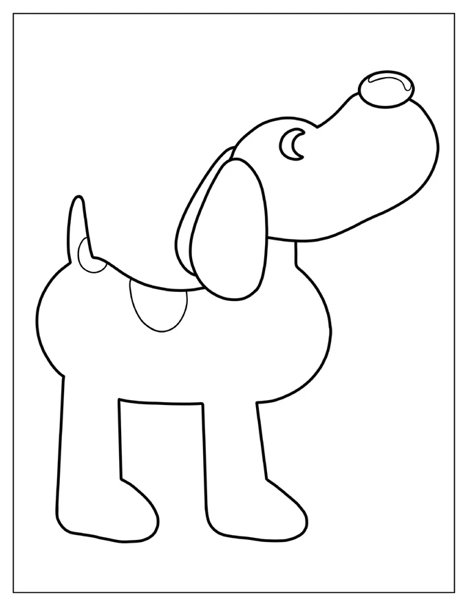 Easy Loula The Dog Coloring Page For Kids