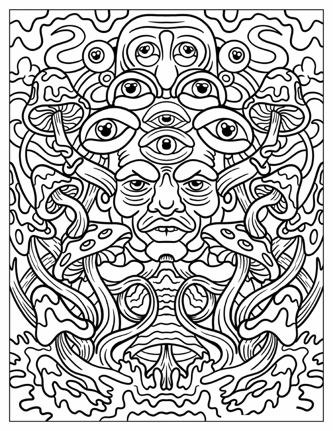 Trippy DNA Coloring Sheet