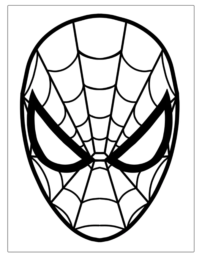 Simple Spider-Man Face To Color