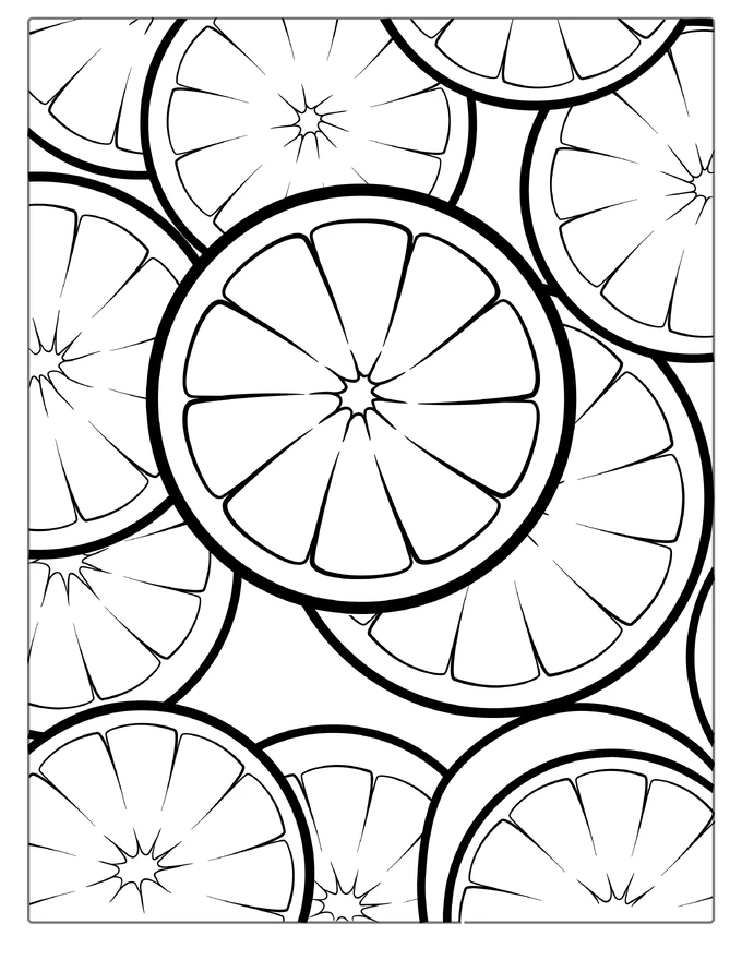 Orange Coloring Page For Kids