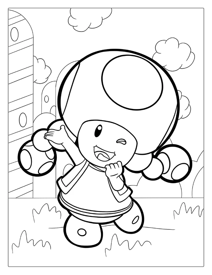 Toadette Coloring Page For Kids