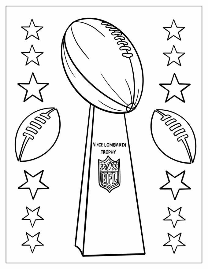 NFL Vince Lombardi Trophy Coloring Page