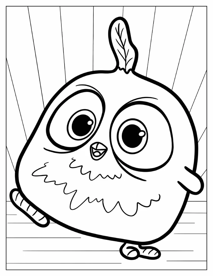 Coloring Page Of Kawaii Angry Birds Blues