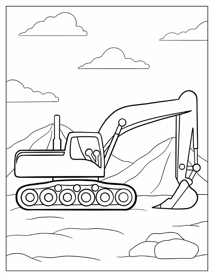 Easy Excavator To Color