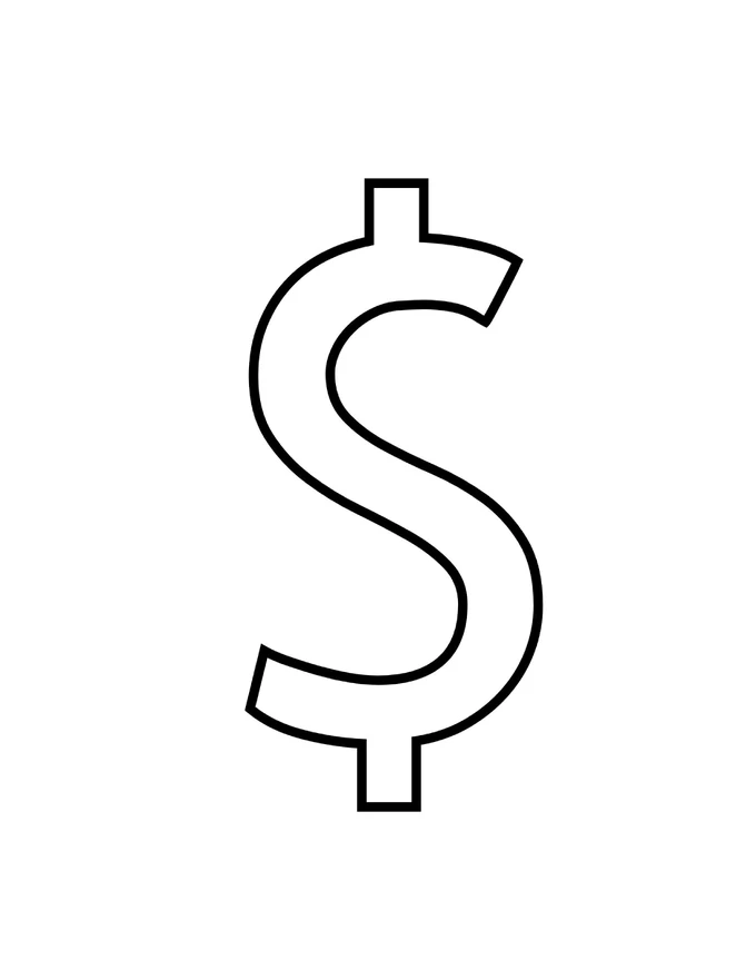 Stencil Dollar Sign