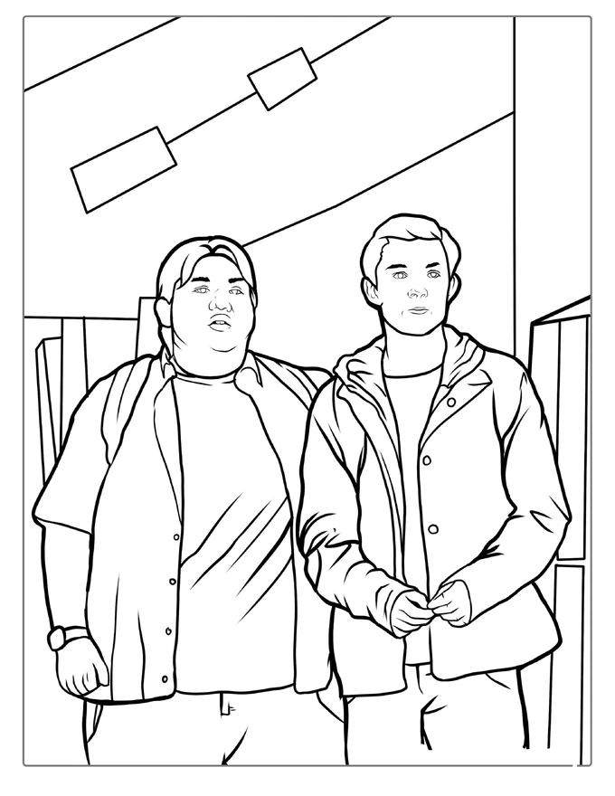 Spider-Man And Ned Leeds Coloring Sheet