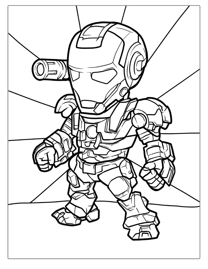 Baby Iron Man Coloring Page For Kids