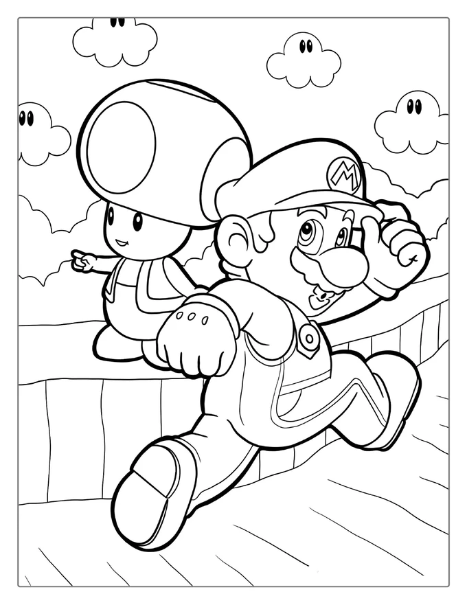 Super Mario And Toad