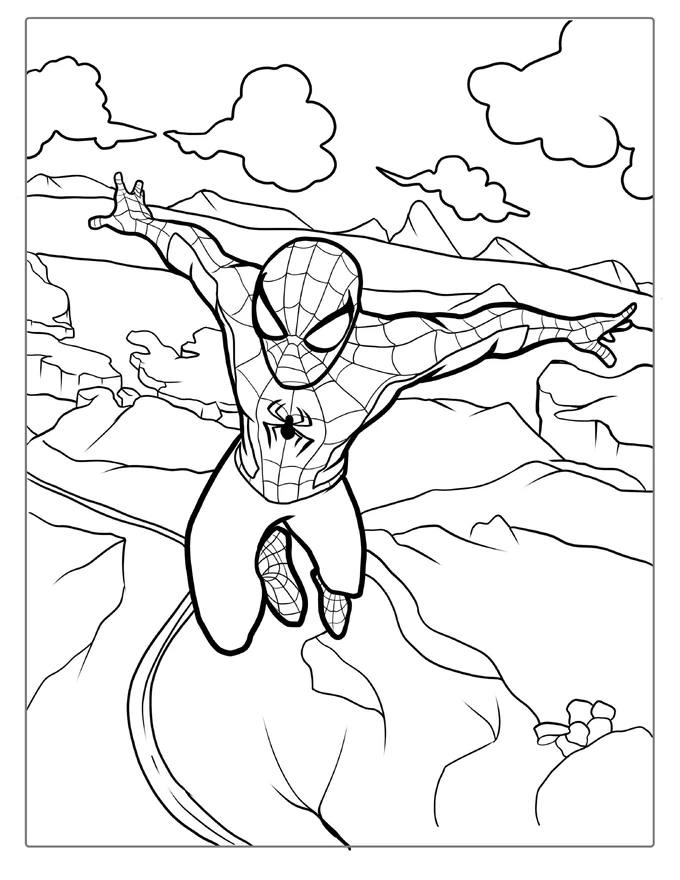 Spider-Man Fortnite Coloring Page