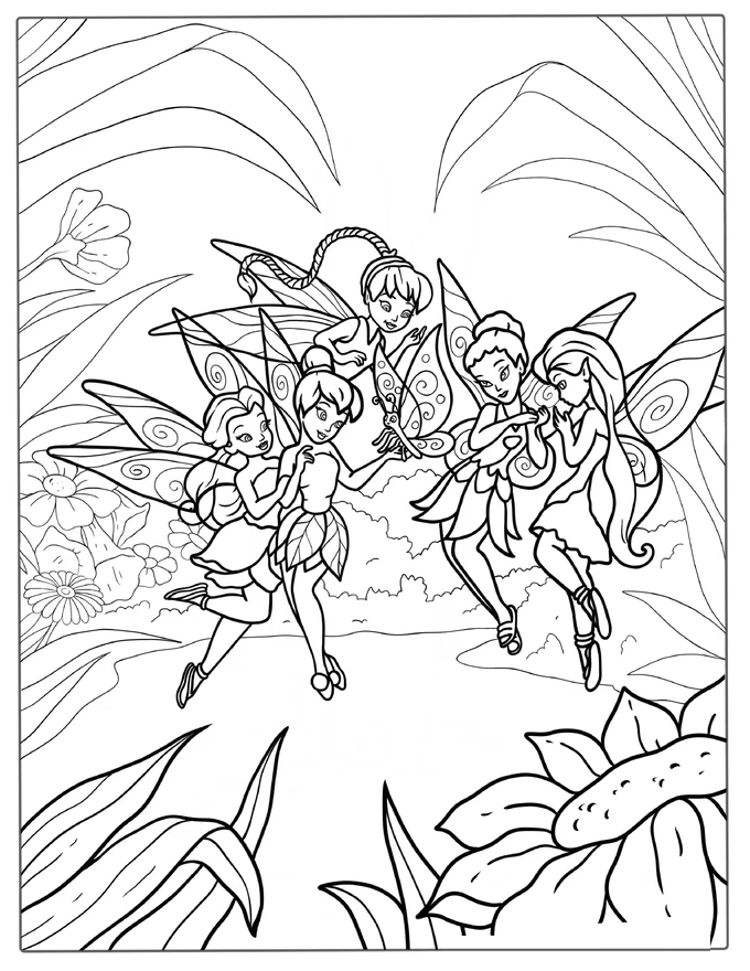 Tinker Bell And Disney Fairies To Color