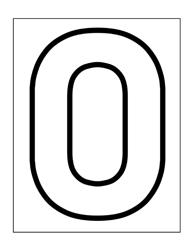 Printable Black Outline Numbers