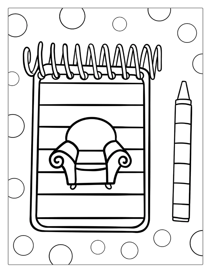 Coloring Page Of Blue’s Clues Notebook