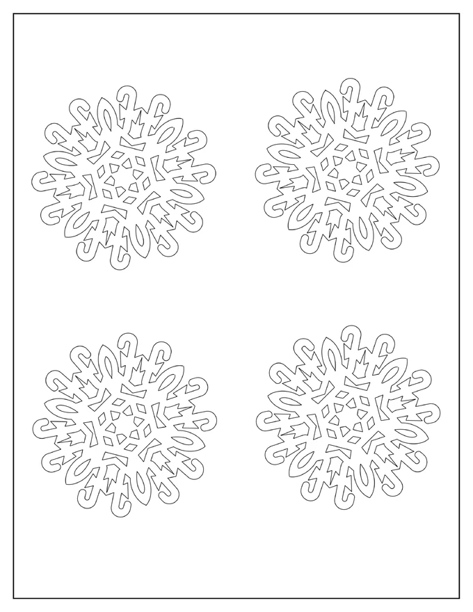 Medium Candy Cane Pattern Snowflake