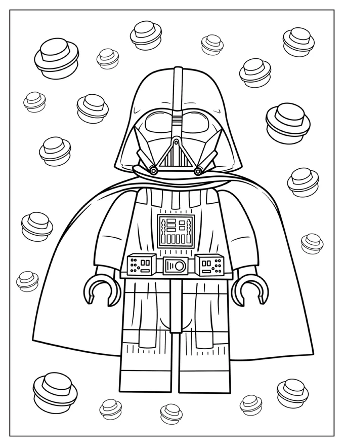 Lego Darth Vader Coloring Page