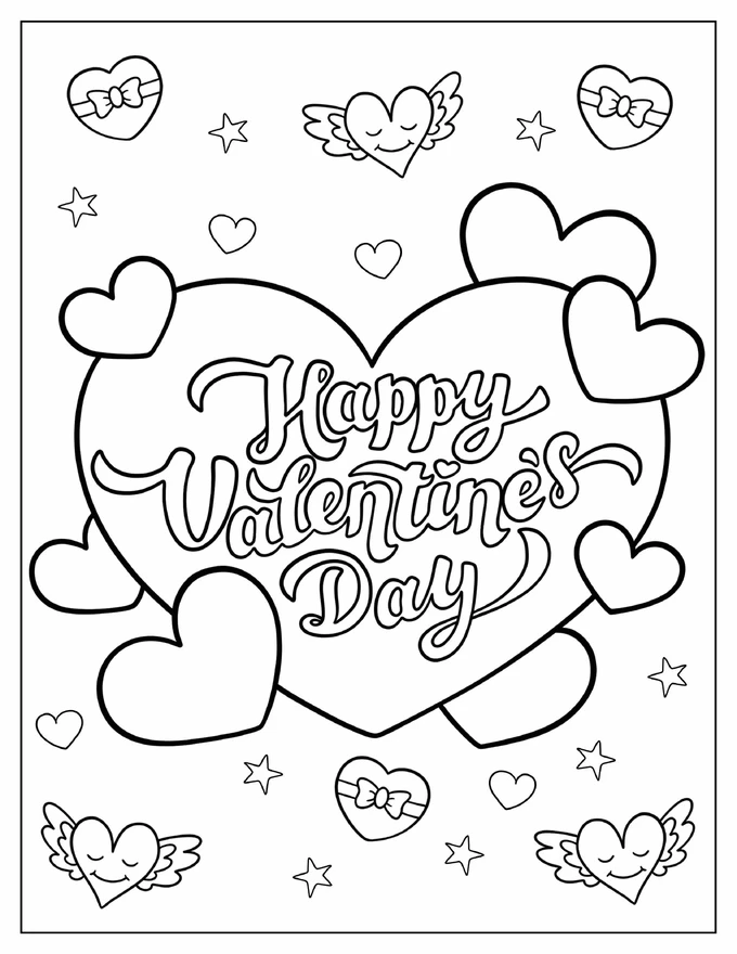 Happy Valentines Day Greetings Inside Love Heart