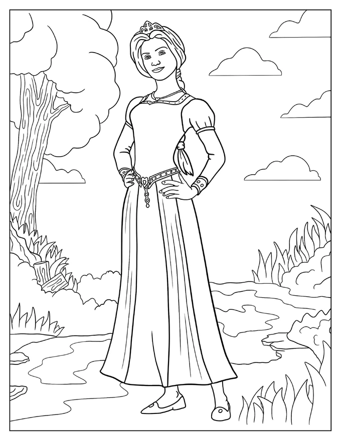 Princess Fiona Coloring Page