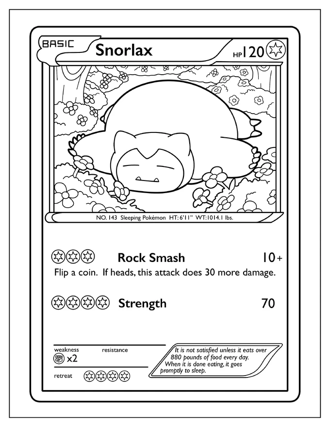 Snorlax Rock Smash Pokemon Card