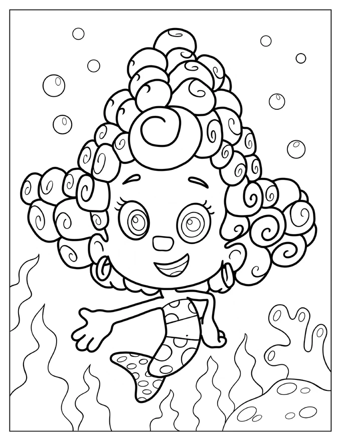 Smiling Deema Coloring Page