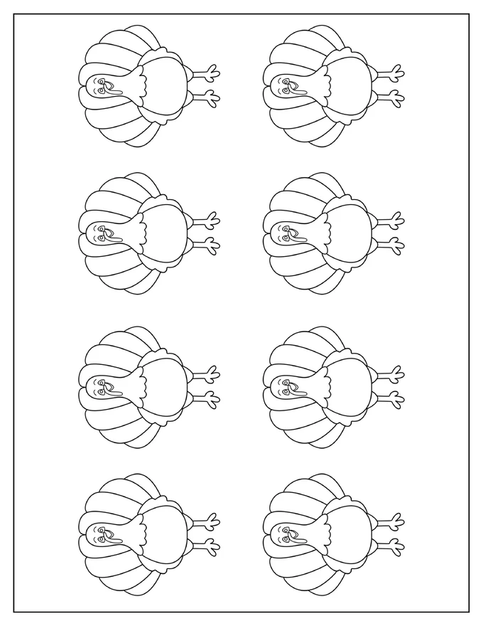 Small Cartoon Turkey Template