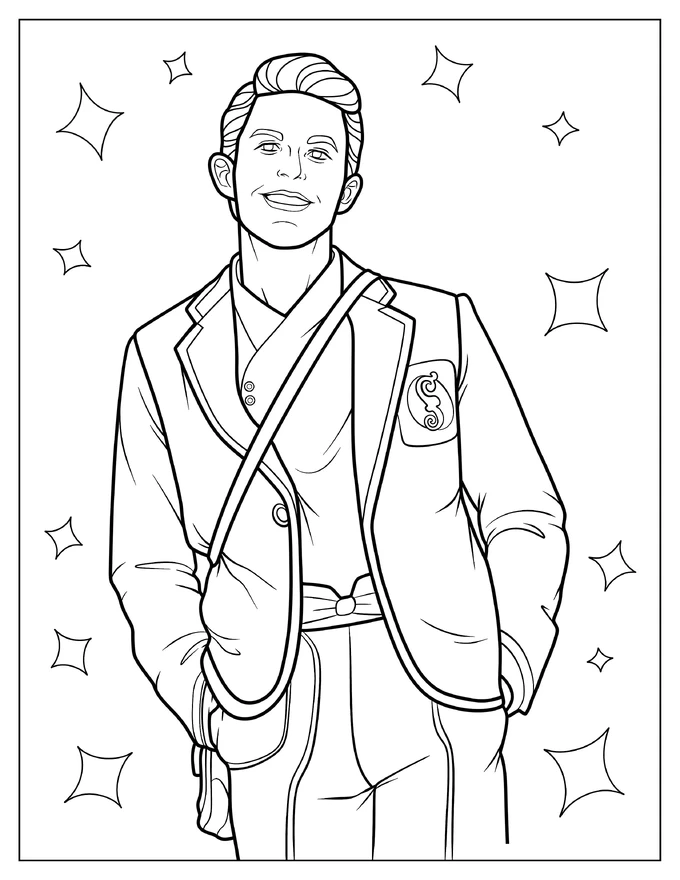 Wicked Prince Fiyero Tigelaar Coloring Page