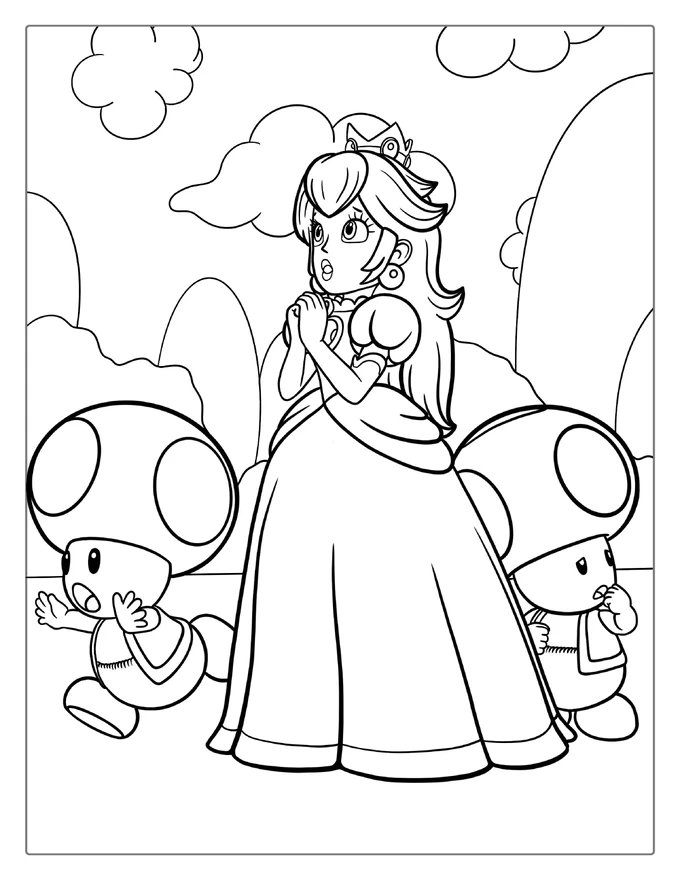 Princess Peach With Toad