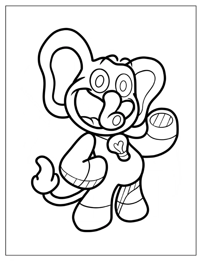 Bubba Bubbaphant Coloring Sheet For Preschoolers