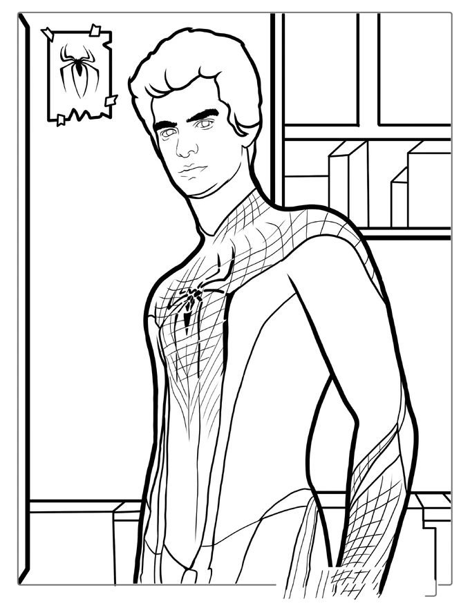 Andrew Garfield As Peter Parker Coloring